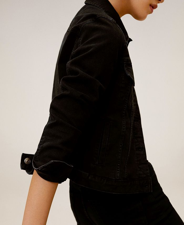 MANGO Women's Black Denim Jacket & Reviews Jackets & Blazers Women