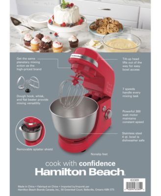 7-Speed 4 Quart Stand Mixer, 300 Watts