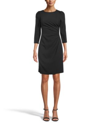 macy's black long sleeve dress