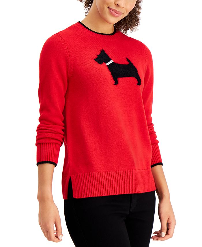 Charter Club Little Girls Walking Scottie Holiday Sweater main image 0