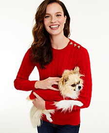 Button-Shoulder Sweater, Created for Macy's