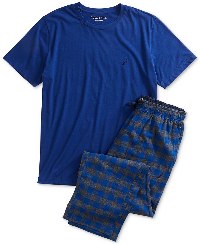 Nautica Men's Flannel Pants Pajama Set Macy's
