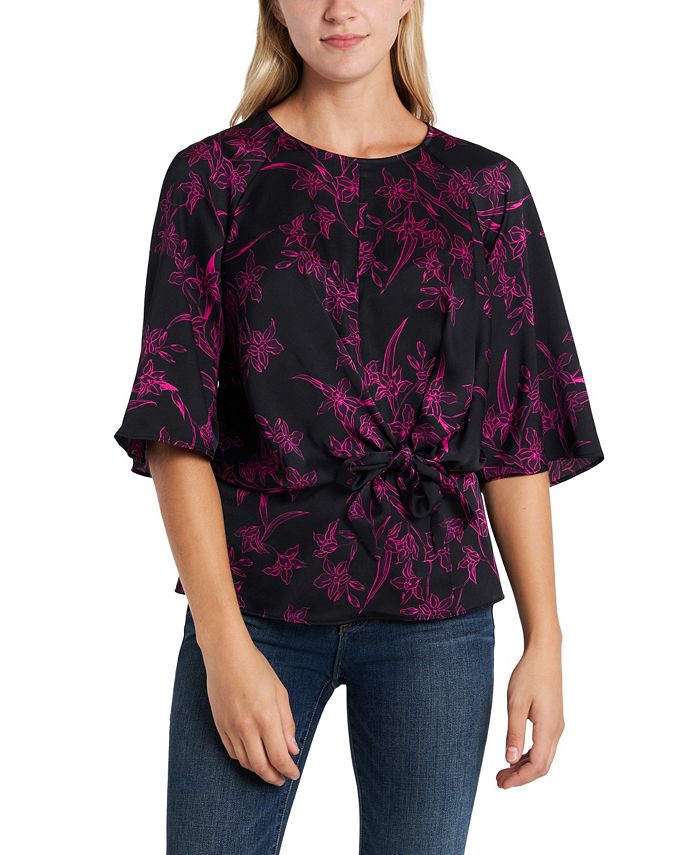 Vince Camuto Women's TieFront Keyhole Top Macy's