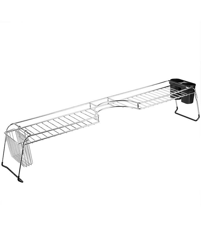 Home Basics Chrome Plated Steel Faucet Spacer Over the Sink Shelf with