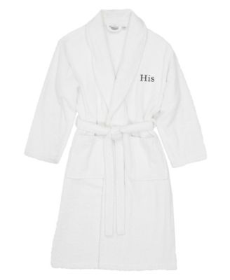 Bookman Font Turkish Cotton Embroidered His Terry Bathrobe
