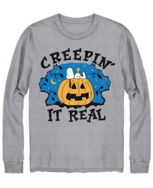 Hybrid Men's Creepin It Real Cookie Monster Halloween Long Sleeve T-shirt