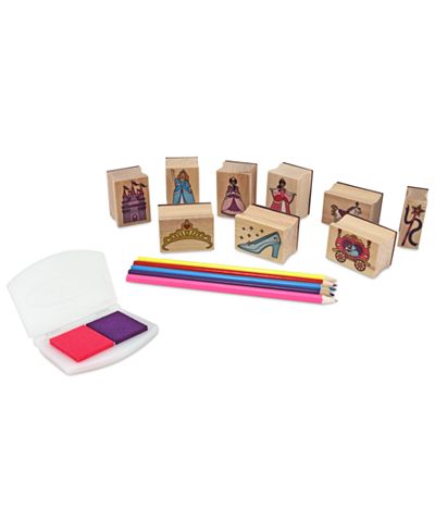 Melissa and Doug Kids Toy, Wooden Princess Stamp Set