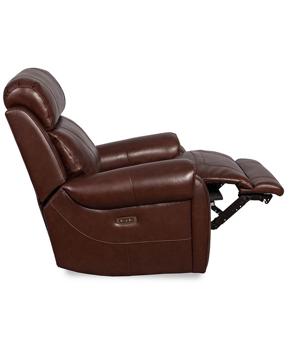 Furniture Orlyn Leather Power Recliner, Created for Macy's & Reviews