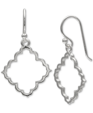 image of Giani Bernini Moroccan-Style Open Drop Earrings in Sterling Silver, Created for Macy-s