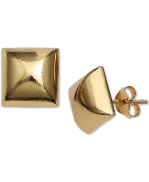 image of Giani Bernini Polished Square Stud Earrings in 18k Gold-Plated Sterling Silver, Created for Macy-s