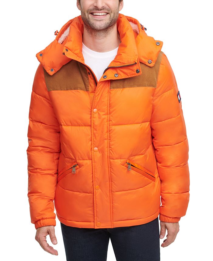 tommy jeans corduroy puffer jacket