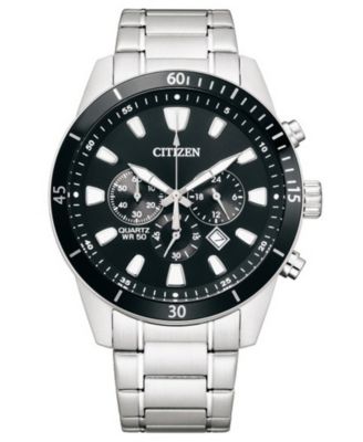 Citizen - Men's Chronograph Stainless Steel Bracelet Watch 44mm