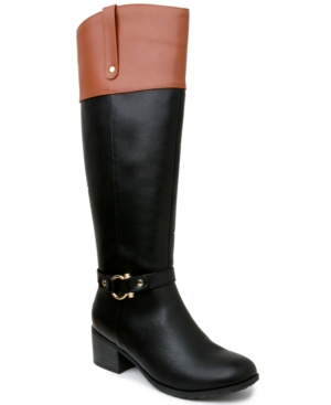 image of Karen Scott Vickyy Wide Calf Riding Boots, Created for Macy-s Women-s Shoes
