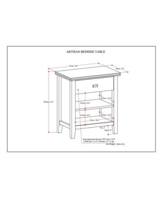 Artisan Solid Wood Bedside Table