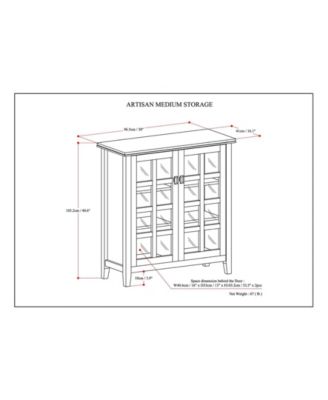 Artisan Solid Wood Medium Storage Cabinet