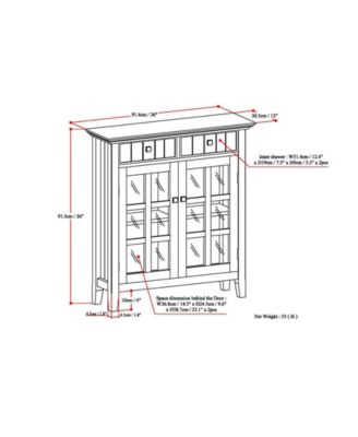 Connaught Solid Wood Entryway Storage Cabinet