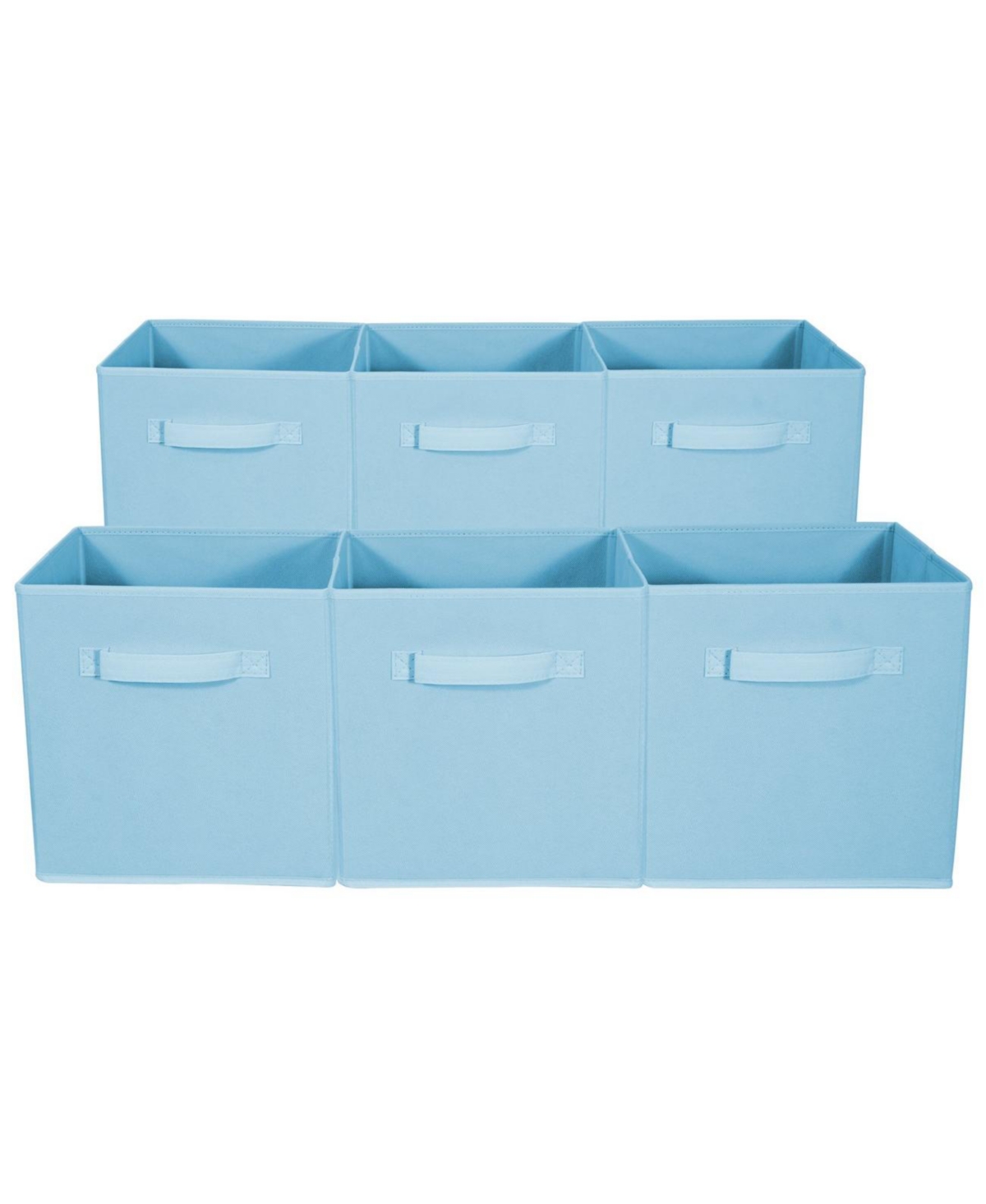 Sorbus 6 Pack 11 Inch Foldable Storage Cubes with Handles- for Organizing Home, Shelves, Nursery, Playroom, Closet and More