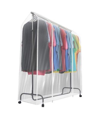 6 ft Clear Garment Rack Cover - Garment Coat Hanger Protector Clothing Storage for Dresses, Suits, Coats, and more