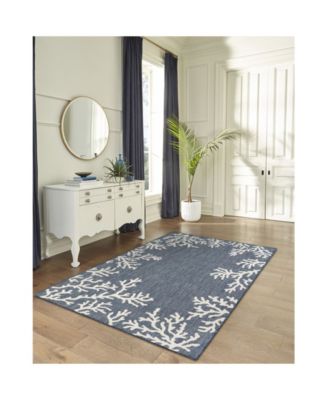 Carmel Coral Border 6'6" x 9'4" Outdoor Area Rug