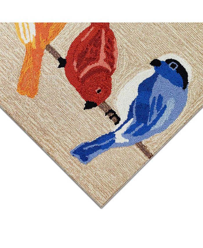 Liora Manne' Frontporch Birds Neutral 1'8" x 2'6" Outdoor Area Rug Macy's