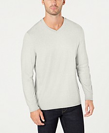 Men's V-Neck Long Sleeve T-Shirt, Created for Macy's 