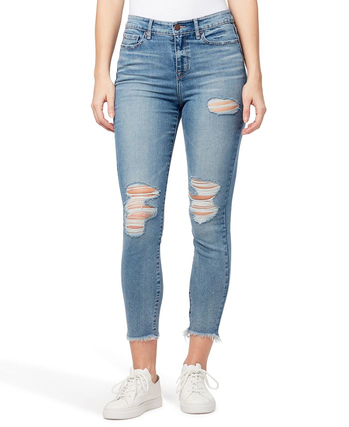 WILLIAM RAST Ripped High-Rise Ankle Skinny Jeans - Macy's