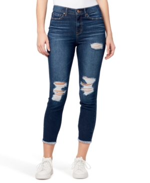 image of William Rast Ripped High-Rise Ankle Skinny Jeans