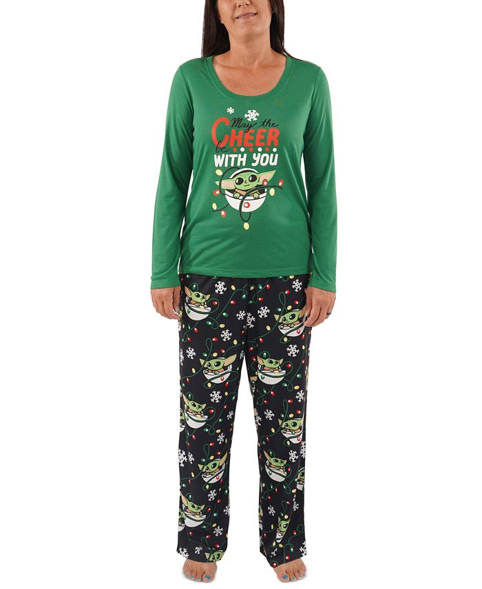 Munki Munki Matching Women's Holiday Baby Yoda Family Pajama Set - Macy's