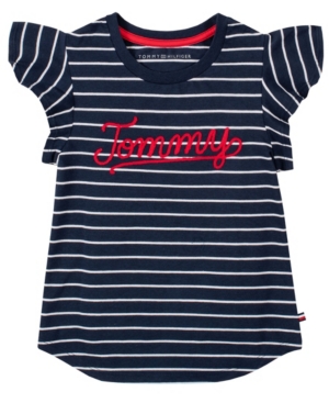 image of Tommy Hilfiger Big Girls Tommy Stripe Tee