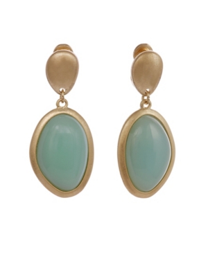 image of The Sak Gold-Tone Oval Drop Clip Earrings