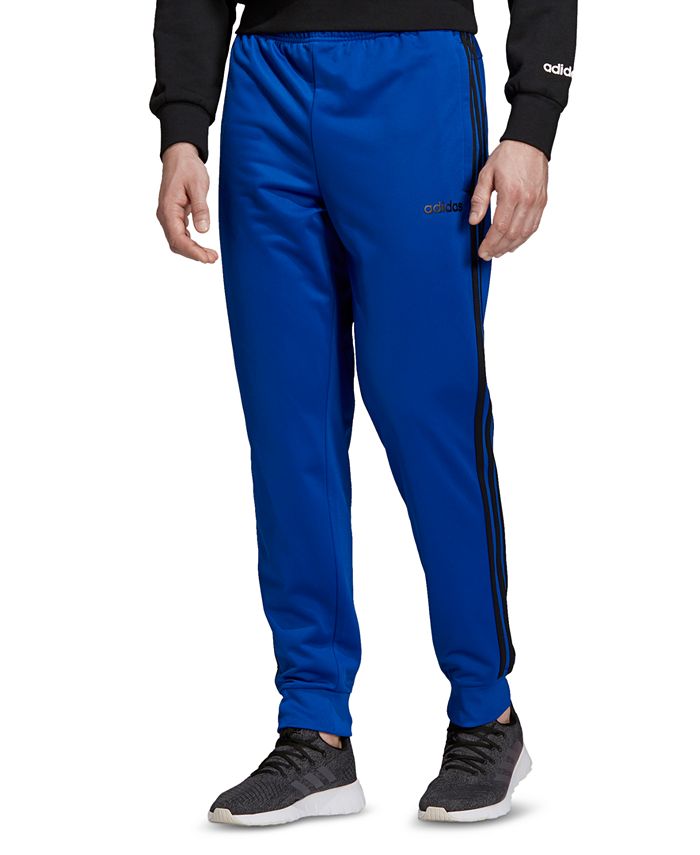 adidas Men's Essentials 3-Stripes Tapered Tricot Joggers - Macy's