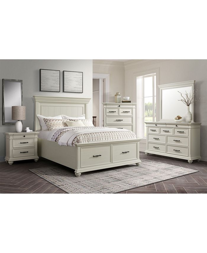 Picket House Furnishings Brooks 3-Drawer Nightstand with USB Ports - Macy's