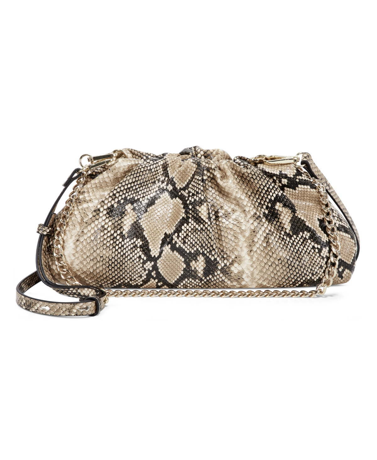 Inc International Concepts Kj Clutch, Created For Macy's In Neutral Snake,gold