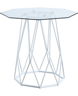 Furniture of America Trystance Glass Top End Table