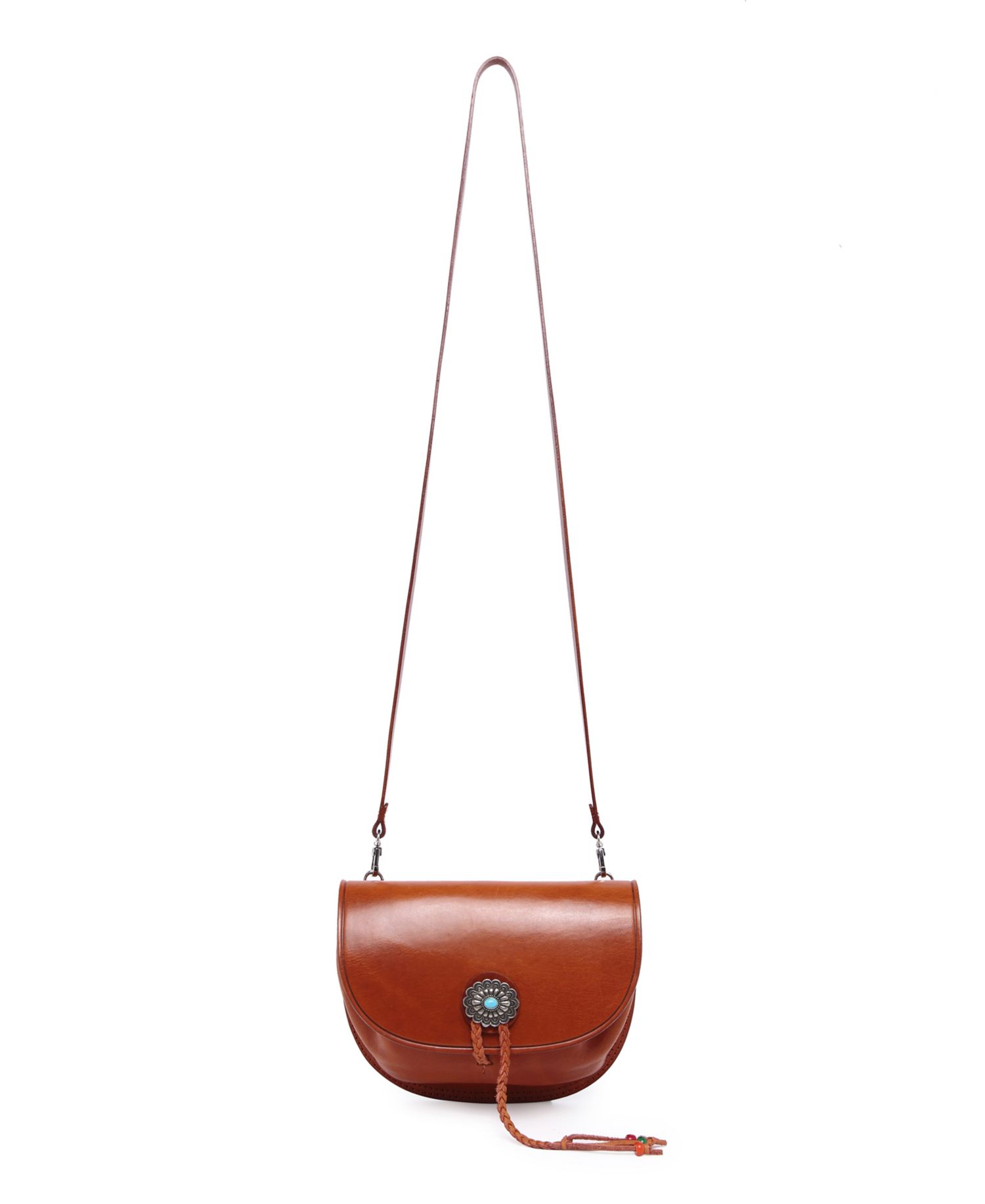 Women's Genuine Leather Garden Peony Crossbody