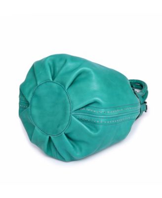 Women's Genuine Leather Pumpkin Bucket Bag