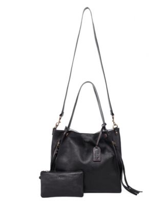 Daisy Large Leather Crossbody Tote Bag