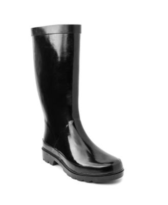 macy's black rain boots