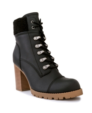 image of Sugar Women-s Rory Heeled Lug Sole Hiker Booties Women-s Shoes