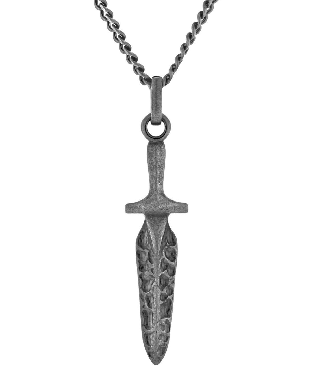 C & c Jewelry Macy's Men's Dagger Pendant Necklace in Stainless Steel