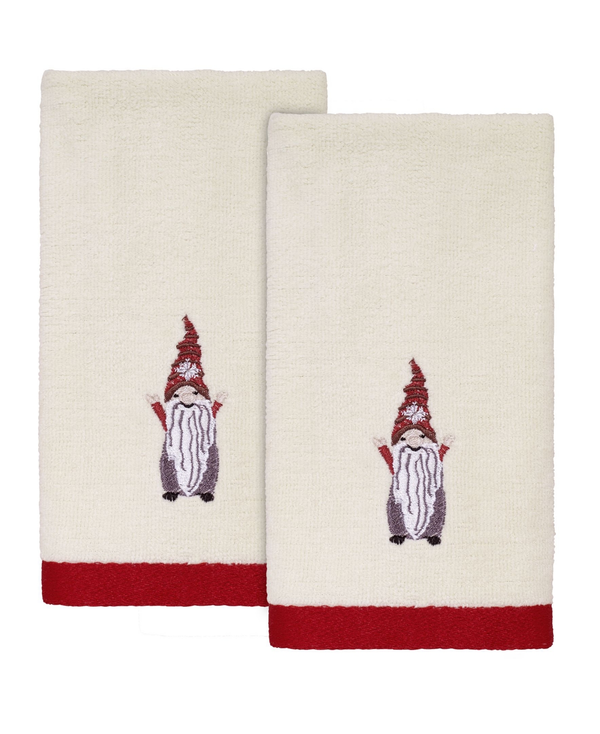 Avanti Christmas Gnomes Fingertip Towels, 2 Piece Bedding