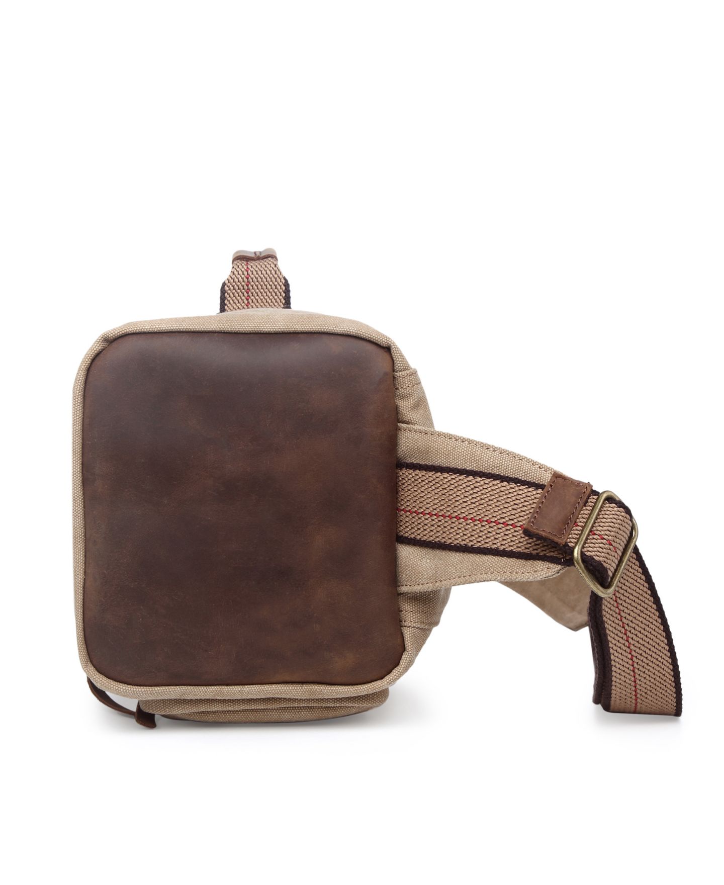 Женская сумка TSD BRAND Hill Side Canvas Sling, цвет: Хаки — фото 5