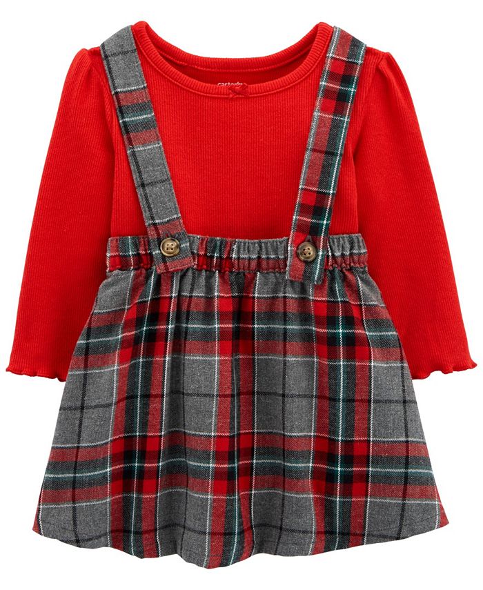 Carter's Baby Girl 2-Piece Holiday Plaid Jumper Set & Reviews - Dresses ...