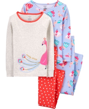 image of Carter-s Big Girl 4-Piece 100% Snug Fit Cotton PJs