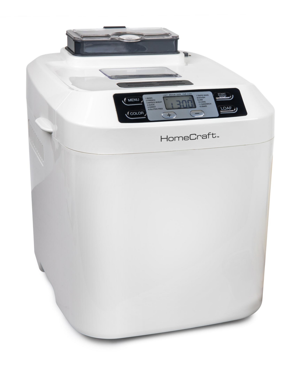HomeCraft HCPBMAD2WH Programmable Bread Maker with Auto Dispenser