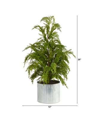 Cedar Pine "Natural Look" Artificial Tree in Decorative Planter