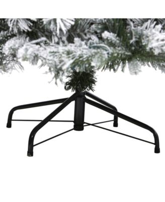 Flocked Vermont Mixed Pine Artificial Christmas Tree with 300 Clear LED Lights