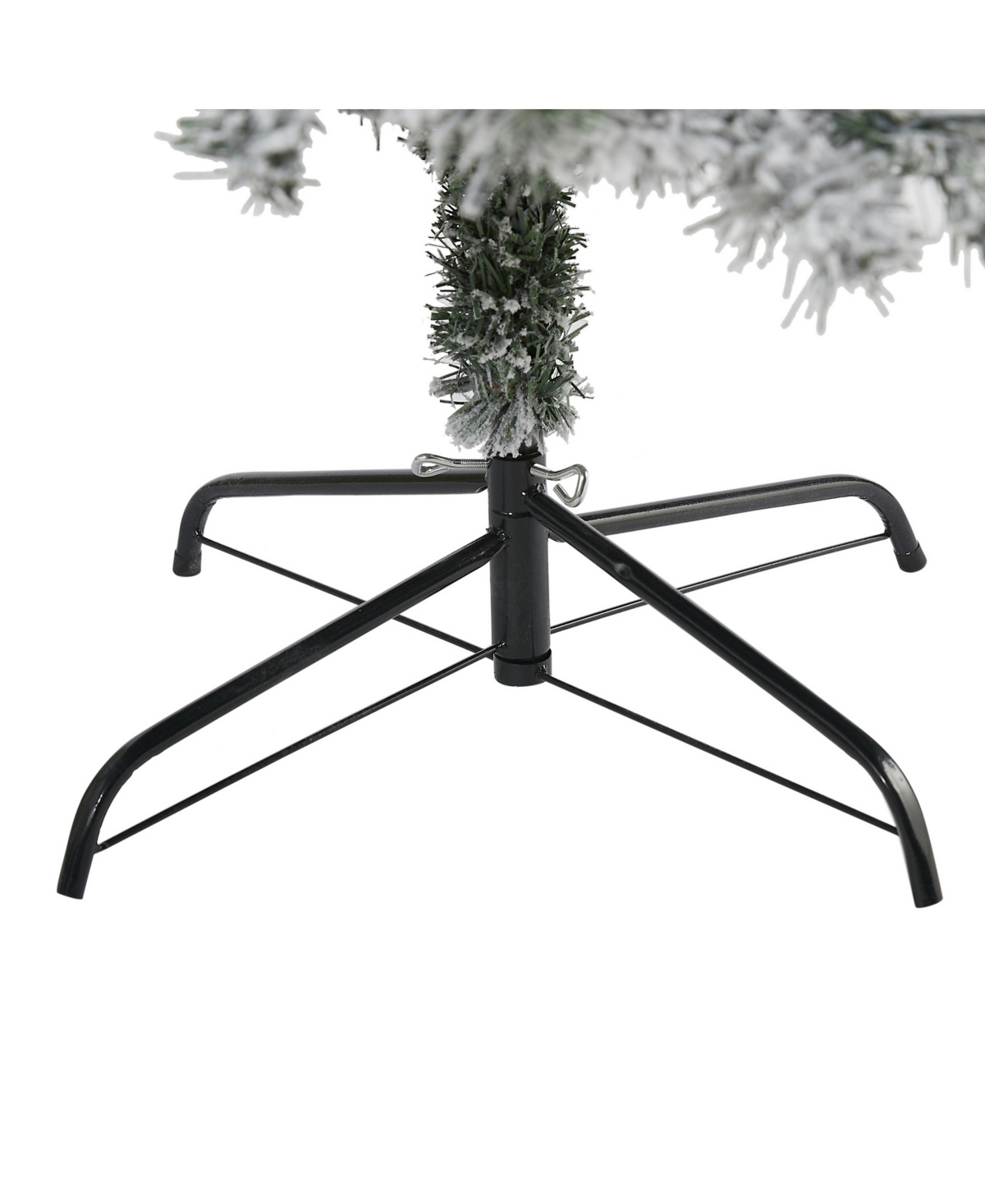 Nearly Natural Flocked Rock Springs Spruce Artificial Christmas Tree with 350 Clear Led Lights and 800 Bendable Branches