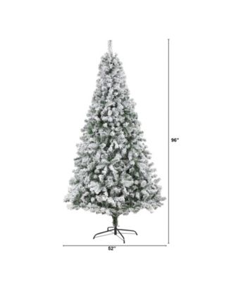 Flocked Rock Springs Spruce Artificial Christmas Tree