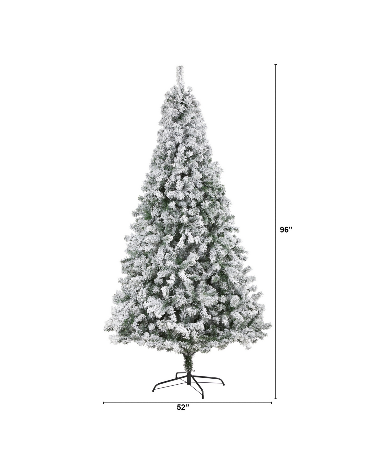 Nearly Natural Flocked Rock Springs Spruce Artificial Christmas Tree
